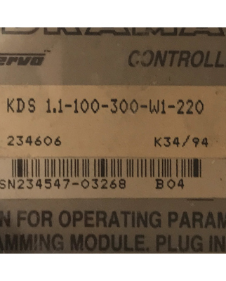 INDRAMAT AC Servo Controller KDS1.1-100-300-W1-220 GEB