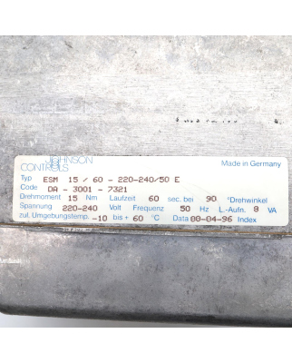 Johnson Controls Aktuator ESM 15/60 - 220-240/50 E NOV