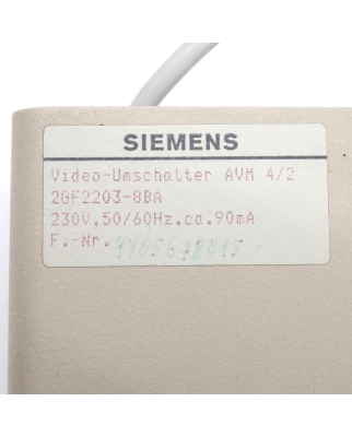 Siemens Video Umschalter AVM 4/2 2GF2203-8BA NOV