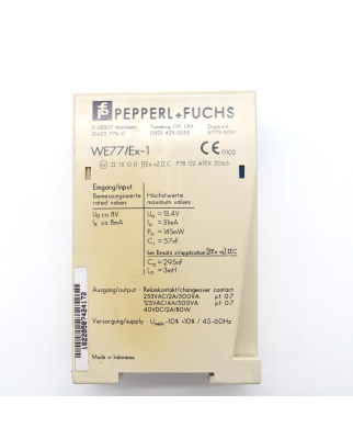 Pepperl+Fuchs Trennschaltverstärker WE77/Ex-1 129197 GEB