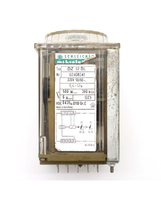 SCHLEICHER Zeitrelais DZ12-SL 02408341 0,4s-12s GEB
