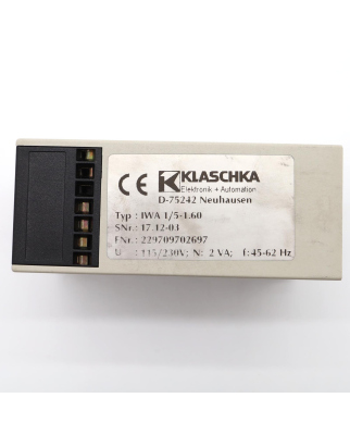 KLASCHKA Impulswandler IWA 1/5-1.60 GEB