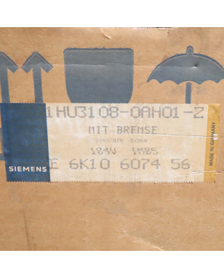 Siemens Gleichstrom-Servomotor 1HU3108-0AH01-Z Z=G45+K18 OVP
