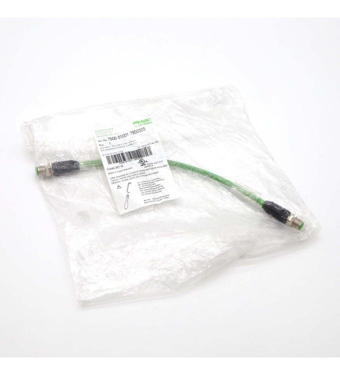 MURR ELEKTRONIK Verbindungskabel M12 St. M12 St. 7000-51001-7900020 OVP
