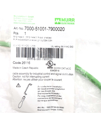 MURR ELEKTRONIK Verbindungskabel M12 St. M12 St....