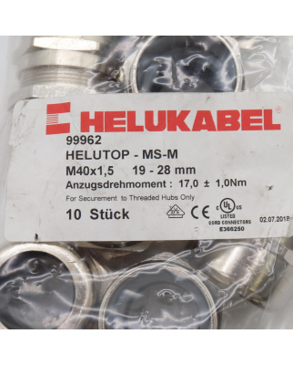 HELUKABEL Kabelverschraubung HELUTOP-MS-M M40x1,5 19-28mm...