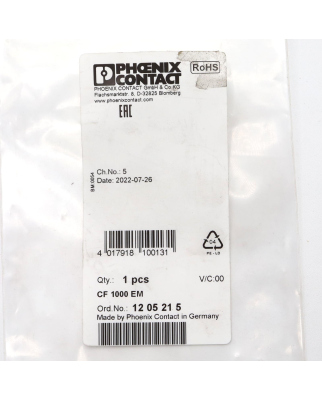 Phoenix Contact Ersatzmesser CF1000EM 1205215 OVP