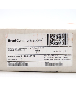 BradCommunications PROFIBUS DP PCI Interface Card...