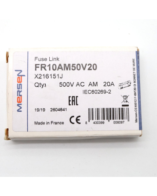 Mersen Sicherungseinsatz FR10AM50V20 X216151J 20A (9Stk.) OVP