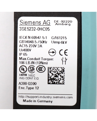Siemens Positionsschalter 3SE5232-0HC05 NOV