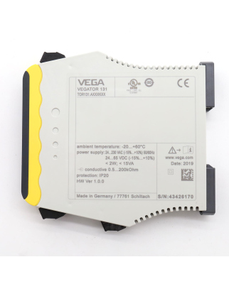 VEGA Steuergerät VEGATOR 131 TOR131.AXXXKXX OVP