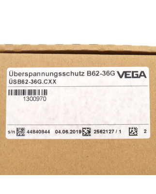VEGA Überspannungsschutz B 62-36 G ÜSB62-36G.CXX OVP