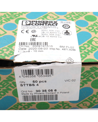 Phoenix Contact Durchgangsreihenklemme STTBS 4 3035056 (50Stk.) OVP