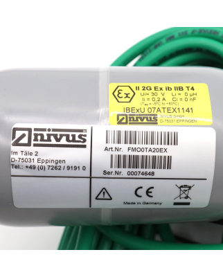 Nivus Schwimmerschalter FMO0TA20EX OVP
