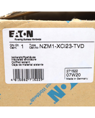 EATON Isolierstoffgehäuse NZM1-XCI23-TVD 271522 OVP
