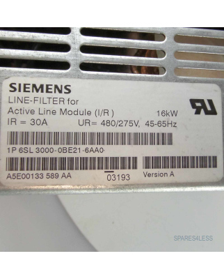 Siemens Sinamics Simodrive 611 Netzfilter 6SL3000-0BE21-6AA0 GEB