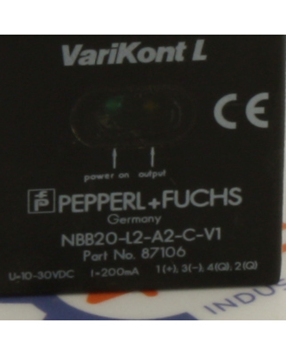 Pepperl+Fuchs Näherungssensor NBB20-L2-A2-C-V1 Part No.87106 GEB