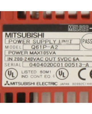Mitsubishi Electric MELSEC Power Supply Unit Q61P-A2 GEB