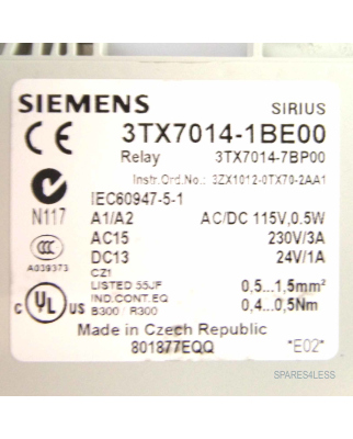 Siemens Ausgangksoppler 3TX7014-1BE00 NOV