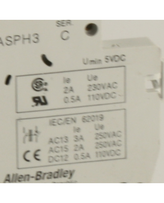 Allen Bradley Hillfskontakt 1492-ASPH3 SER.C OVP