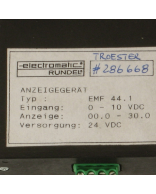 electromatic Rundel Anzeigegerät EMF44.1 NOV