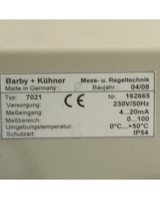 Barby + Kühner Rekorder Typ 7021 162665 GEB