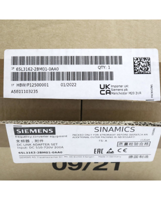 Sinamics Zwischenkreisadapterset 6SL3162-2BM01-0AA0 OVP
