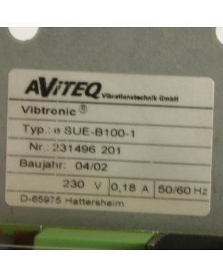 AVITEQ Controller Vibtronic e SUE-B-100-1 montiert auf...