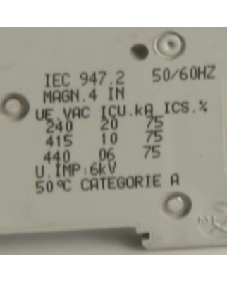 Schneider Electric Leistungsschalter C60N B50 230/400V 23984 GEB