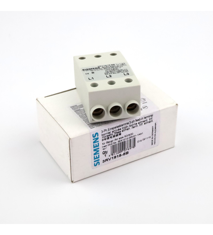 Siemens 3-Phasen-Einspeiseklemme 3RV1915-5B OVP