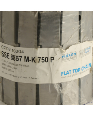Systemplast FLEXON Kurvengängige Stahlkette SSE 8857 M-K 750P B=190,5 L=3048mm OVP