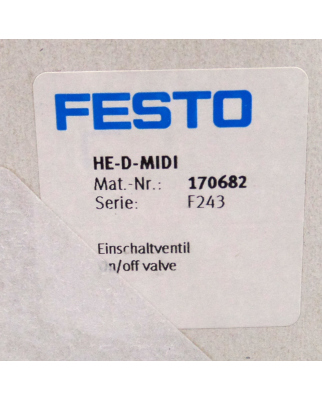 Festo Einschaltventil HE-D-MIDI 170682 OVP