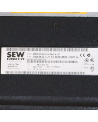 SEW Frequenzumrichter Movidrive MDF60A0015-5A3-4-00...