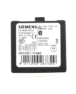 Siemens Hilfsschalterblock 3RH1911-1FA40 GEB