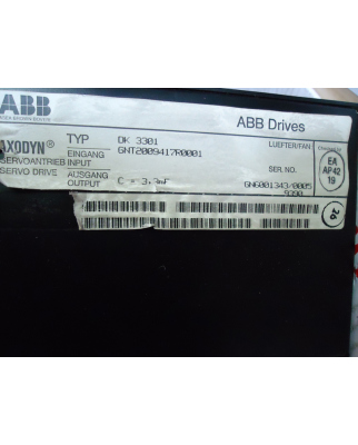ABB Servodrive AXODYN DK3301 GNT2009417R0001 GEB