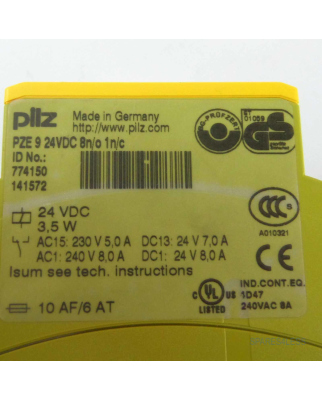 Pilz Kontakterweiterungsblock PZE 9 24VDC 8n/o 1n/c 774150 GEB