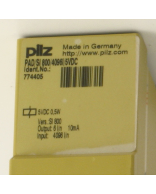 Pilz Signalanpassungsadapter PAD/SI 800/4096I/5VDC 774405 GEB