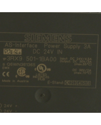 Siemens AS-Interface Netzteil 3RX9501-1BA00 GEB
