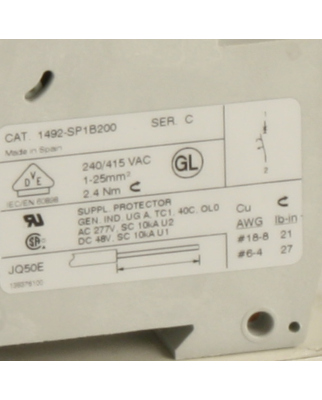 Allen Bradley Leistungsschalter 1492-SP1B200 Ser. C (2Stk.) OVP