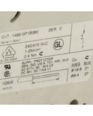 Allen Bradley Leistungsschalter 1492-SP1B060 Ser. C (2Stk.) OVP