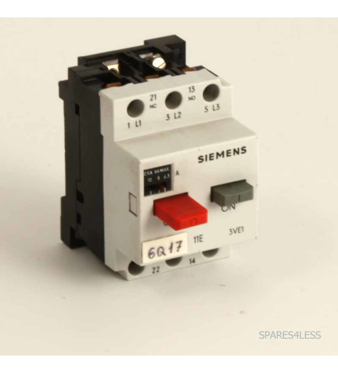 SIEMENS 3VE1010-2L Leistungsschalter 6,3-10A R16U137 