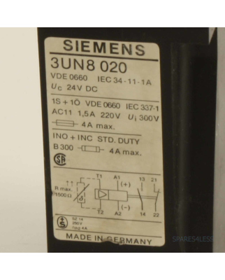 Siemens PTC Motoschutzgerät 3UN8 020 GEB