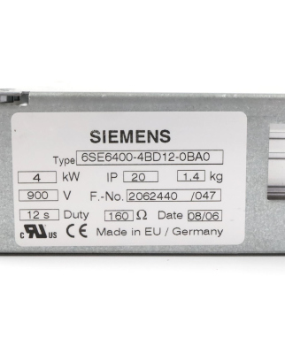 Siemens Micromaster 4 Bremswiderstand 6SE6400-4BD12-0BA0 GEB