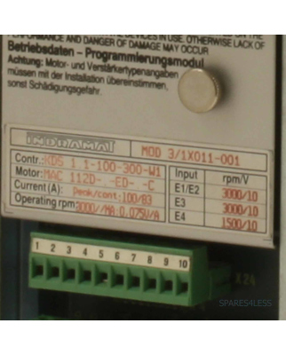 INDRAMAT AC Servo Controller KDS1.1-050-300-W1-220 220066...