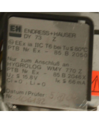 Endress+Hauser Sensor DY73  E Z Ex-85.B.2050 GEB