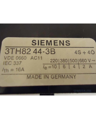 Siemens Schütz Hilfsschütz 3TH8244-3B GEB