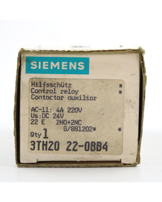 Siemens Schütz 3TH2022-0BB4 OVP