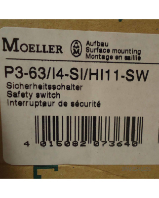Klöckner Moeller Sicherheitsschalter P3-63/I4-SI/HI11-SW 207364 OVP