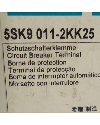 Siemens Schutzschalterklemme 5SK9011-2KK25 NOV