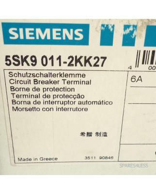 Siemens Schutzschalterklemme 5SK9011-2KK27 (10Stk.) OVP